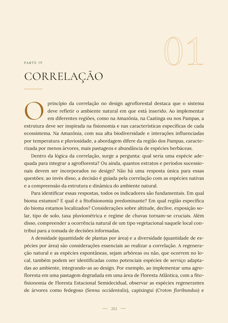 Abertura do capítulo Correlação, o primeiro princípio do método.
